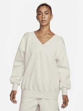 Nike Women's V-Neck Sweater - Cream
